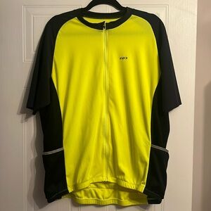 Louis Garneau Cycling Jersey Bicycle Neon Yellow Black